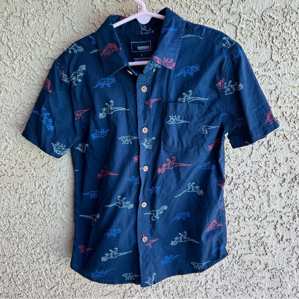Sonoma kids dinosaur button down top
